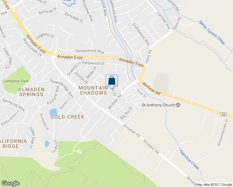 map of restaurants, bars, coffee shops, grocery stores, and more near 7182 Cahen Drive in San Jose