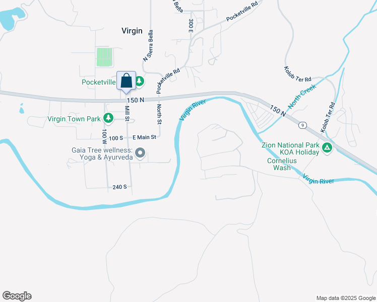 map of restaurants, bars, coffee shops, grocery stores, and more near 145 South Rancho Santa Fe in Virgin