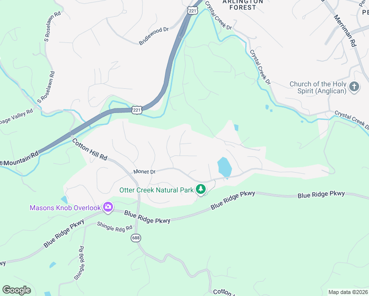 map of restaurants, bars, coffee shops, grocery stores, and more near 6214-6218 Ashmont Drive in Roanoke