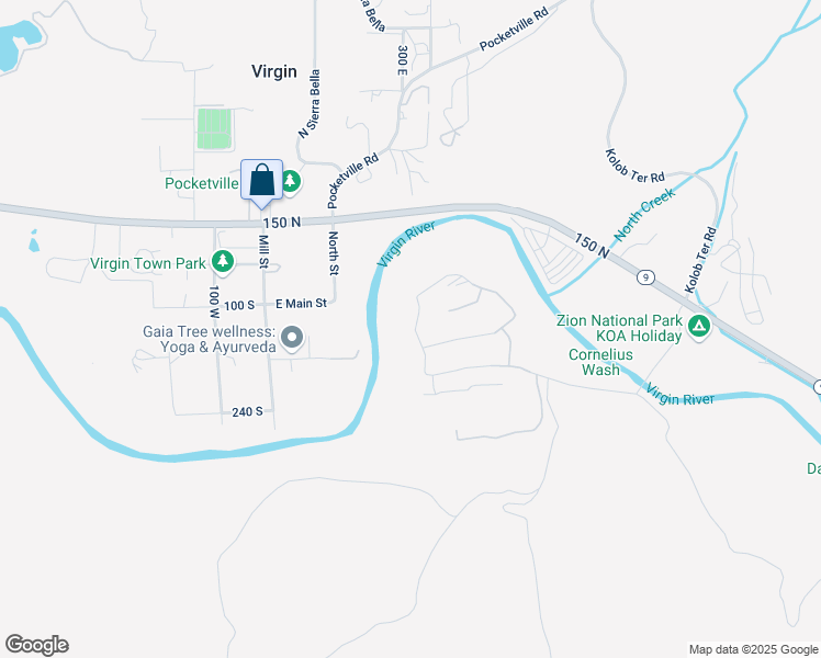 map of restaurants, bars, coffee shops, grocery stores, and more near 145 South Rancho Santa Fe in Virgin