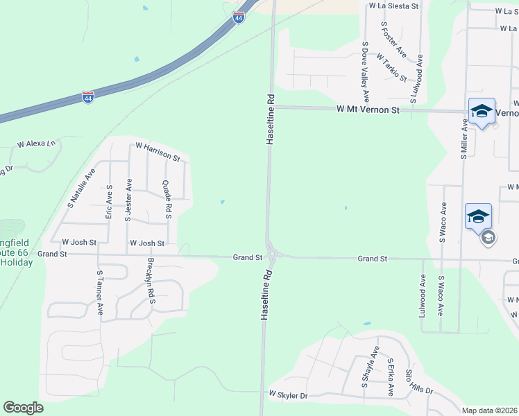 map of restaurants, bars, coffee shops, grocery stores, and more near 876 South Farm Road 115 in Springfield