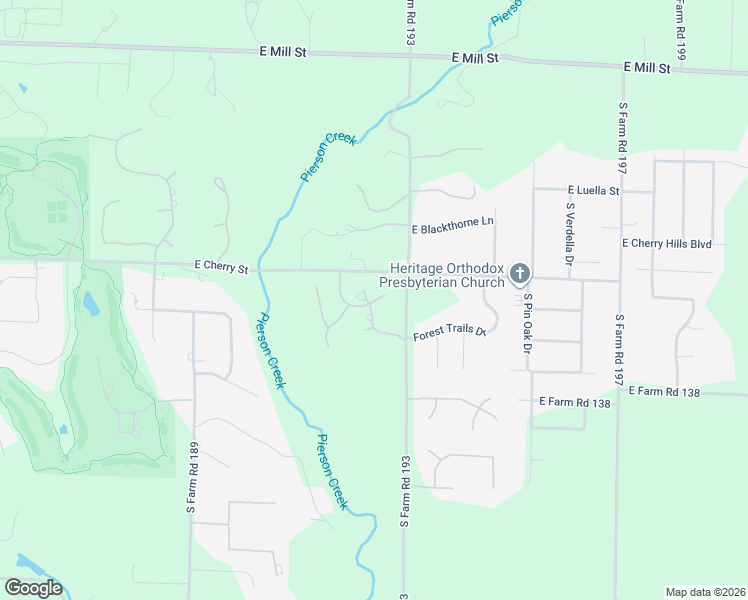 map of restaurants, bars, coffee shops, grocery stores, and more near East Spruce Drive in Springfield