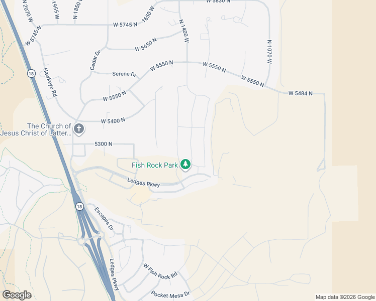 map of restaurants, bars, coffee shops, grocery stores, and more near 5279 North Northgate Peaks Drive in St. George