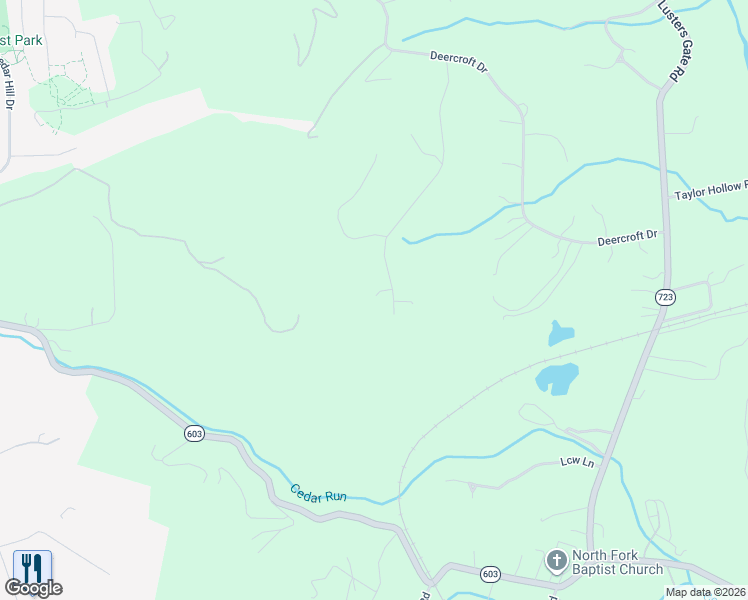 map of restaurants, bars, coffee shops, grocery stores, and more near 1215 Falcon Ridge Rd in Blacksburg