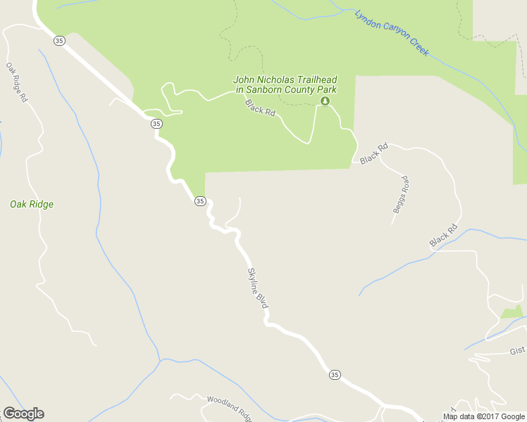 map of restaurants, bars, coffee shops, grocery stores, and more near 18516 Skyline Boulevard in Los Gatos