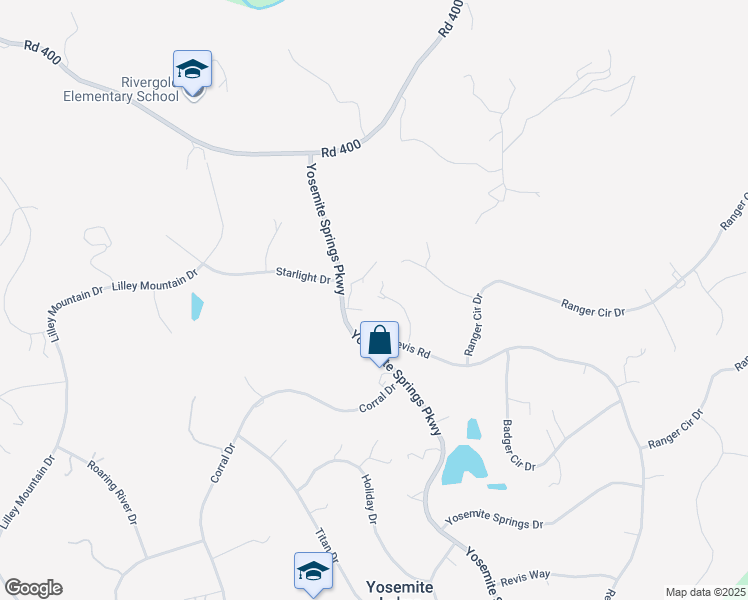map of restaurants, bars, coffee shops, grocery stores, and more near 31180 Brave Eagle Court in Coarsegold