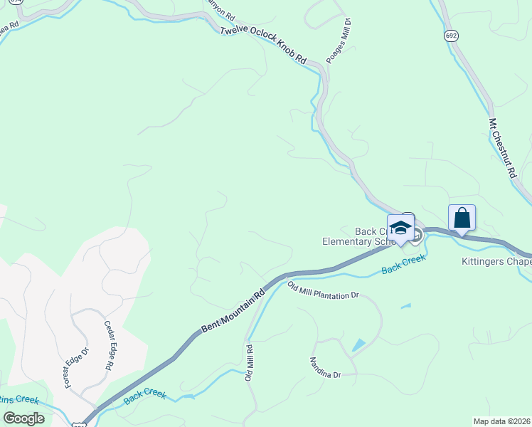 map of restaurants, bars, coffee shops, grocery stores, and more near 7089 Crown Road in Roanoke