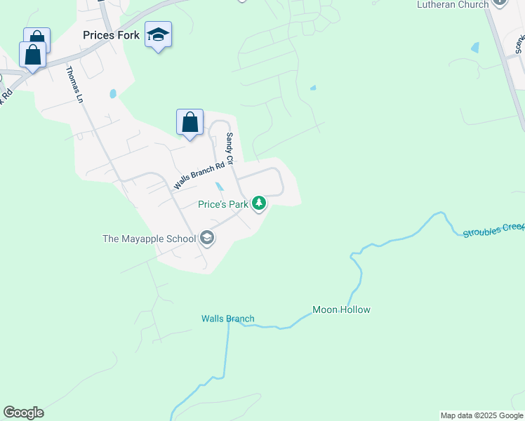 map of restaurants, bars, coffee shops, grocery stores, and more near 2795 Old Fort Road in Blacksburg
