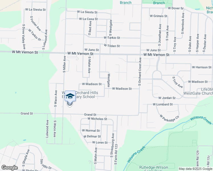 map of restaurants, bars, coffee shops, grocery stores, and more near 806 South Canton Avenue in Springfield