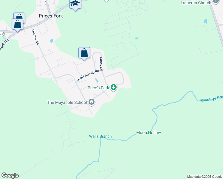 map of restaurants, bars, coffee shops, grocery stores, and more near 2795 Old Fort Road in Blacksburg