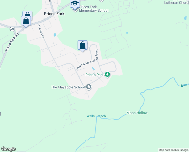 map of restaurants, bars, coffee shops, grocery stores, and more near 1343 Mockingbird Lane in Blacksburg