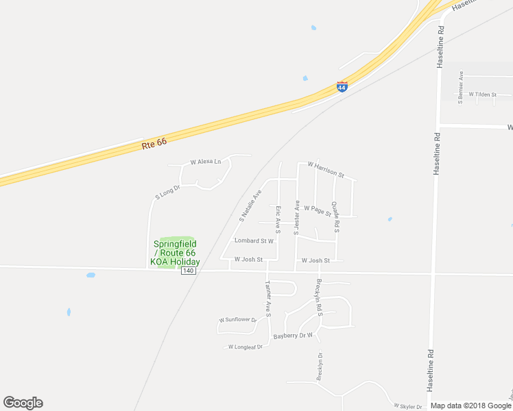 map of restaurants, bars, coffee shops, grocery stores, and more near 844 South Natalie Avenue in Springfield