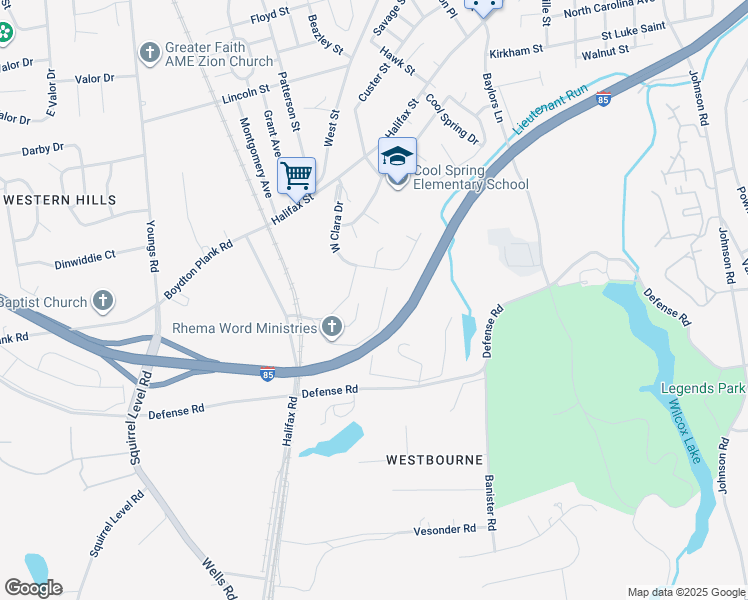 map of restaurants, bars, coffee shops, grocery stores, and more near 1826 Grimes Road in Petersburg