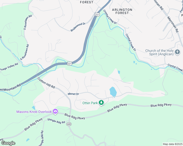 map of restaurants, bars, coffee shops, grocery stores, and more near Sedgewick Drive in Roanoke