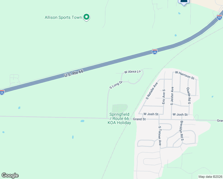 map of restaurants, bars, coffee shops, grocery stores, and more near 760 South Long Drive in Springfield