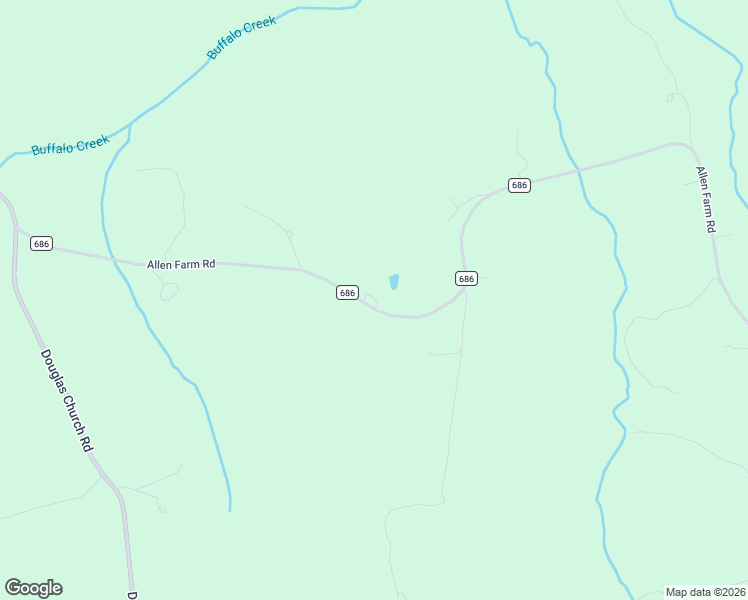 map of restaurants, bars, coffee shops, grocery stores, and more near Co Road 686 in Farmville