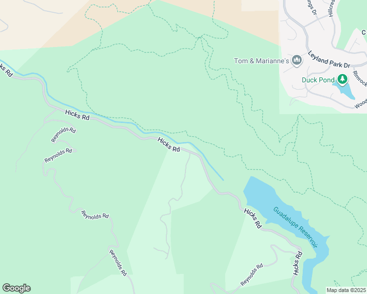 map of restaurants, bars, coffee shops, grocery stores, and more near 19630 Hicks Road in Los Gatos