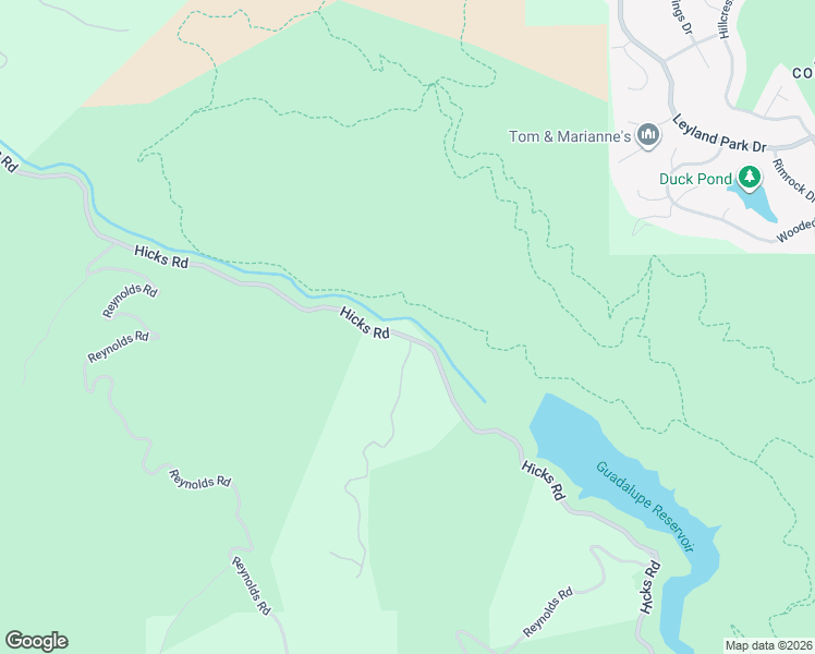 map of restaurants, bars, coffee shops, grocery stores, and more near 19630 Hicks Road in Los Gatos