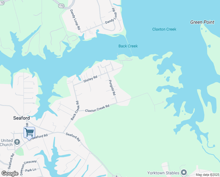 map of restaurants, bars, coffee shops, grocery stores, and more near 203 Purgold Road in Seaford