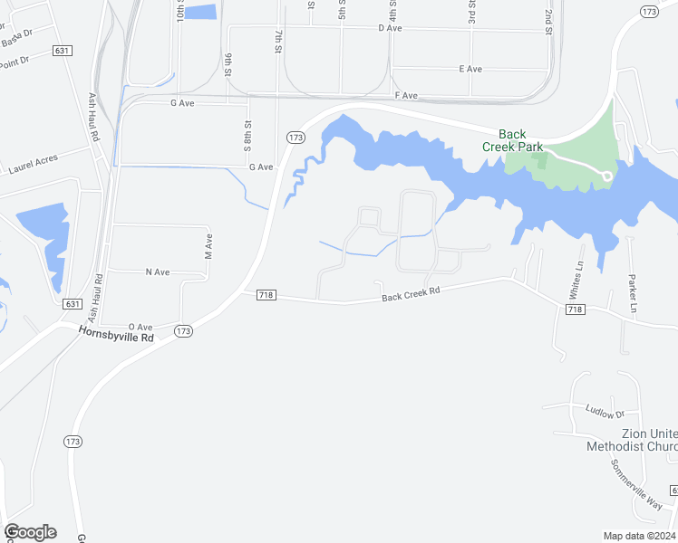 map of restaurants, bars, coffee shops, grocery stores, and more near 201 Back Creek Road in Seaford