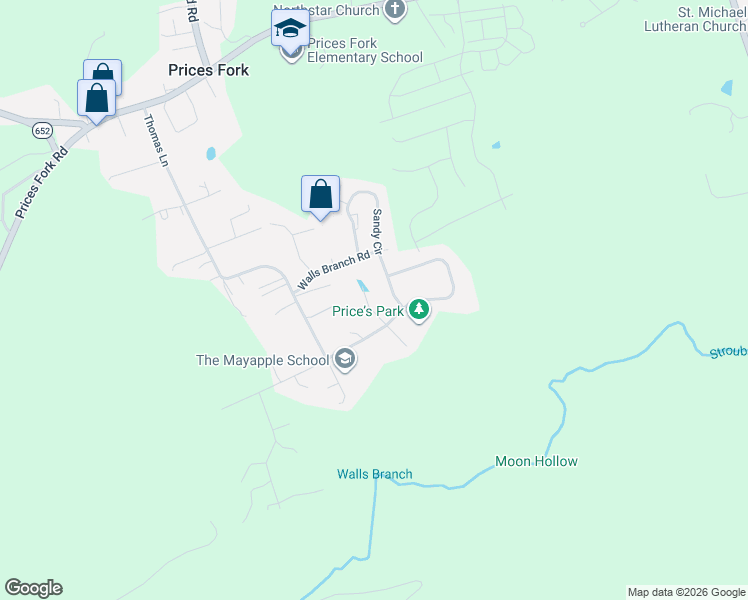map of restaurants, bars, coffee shops, grocery stores, and more near 1332 Mockingbird Drive in Blacksburg