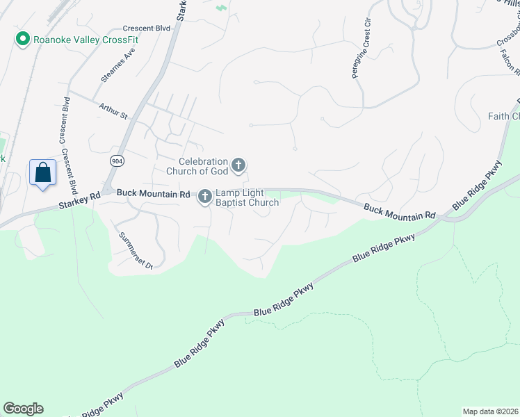 map of restaurants, bars, coffee shops, grocery stores, and more near 4442 Olyvia Place in Roanoke