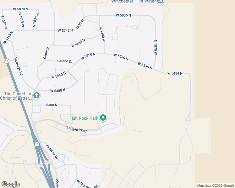 map of restaurants, bars, coffee shops, grocery stores, and more near 5380 Hidden Pinyon Drive in St. George