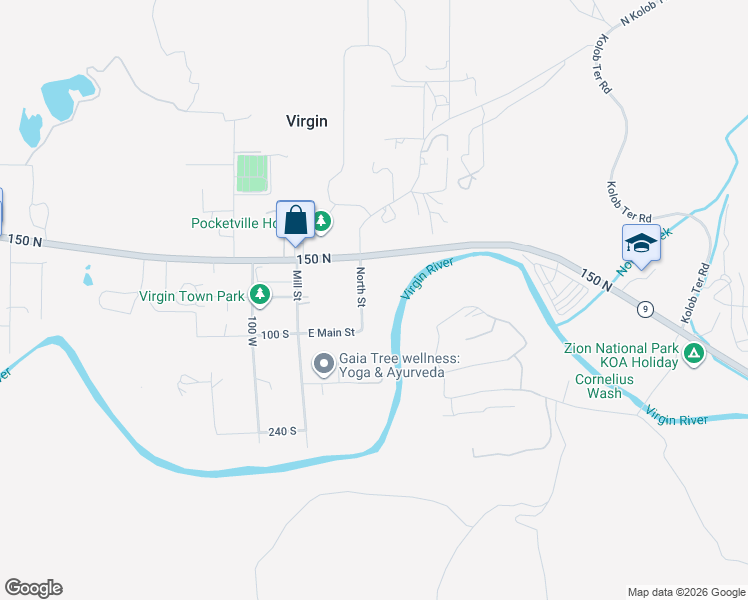 map of restaurants, bars, coffee shops, grocery stores, and more near in Virgin