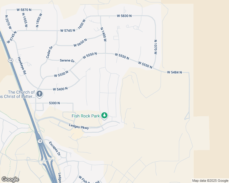 map of restaurants, bars, coffee shops, grocery stores, and more near 5381 Hidden Pinyon Drive in St. George