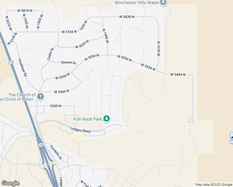 map of restaurants, bars, coffee shops, grocery stores, and more near 5381 Hidden Pinyon Drive in St. George