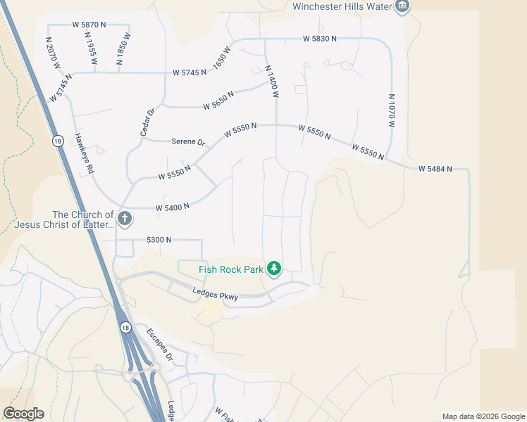 map of restaurants, bars, coffee shops, grocery stores, and more near 5377 North Johnson Arch Drive in St. George