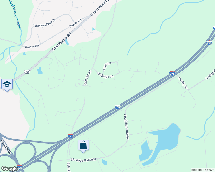 map of restaurants, bars, coffee shops, grocery stores, and more near 8015 Cloverhill Lane in Prince George