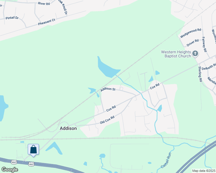 map of restaurants, bars, coffee shops, grocery stores, and more near 23648 Addison Street in Petersburg