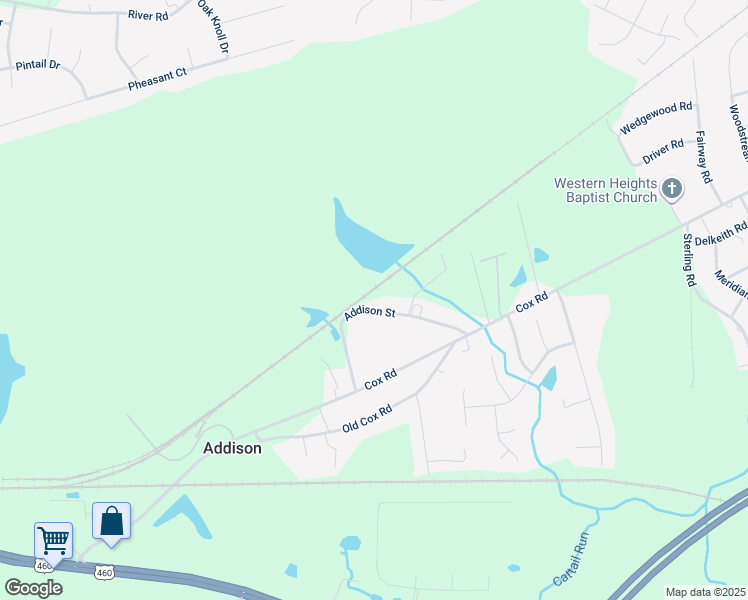 map of restaurants, bars, coffee shops, grocery stores, and more near 23648 Addison Street in Petersburg