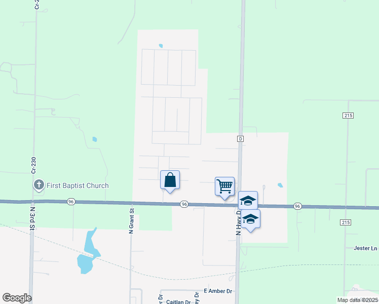 map of restaurants, bars, coffee shops, grocery stores, and more near 713 Sean Court in Oronogo