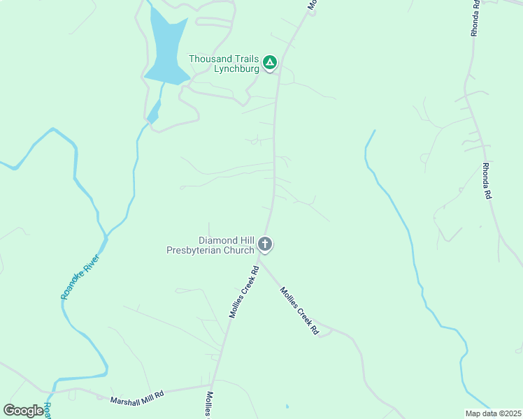 map of restaurants, bars, coffee shops, grocery stores, and more near 947 Mollies Creek Road in Rustburg