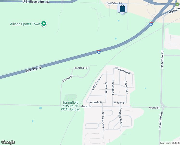 map of restaurants, bars, coffee shops, grocery stores, and more near 622 South Long Drive in Springfield