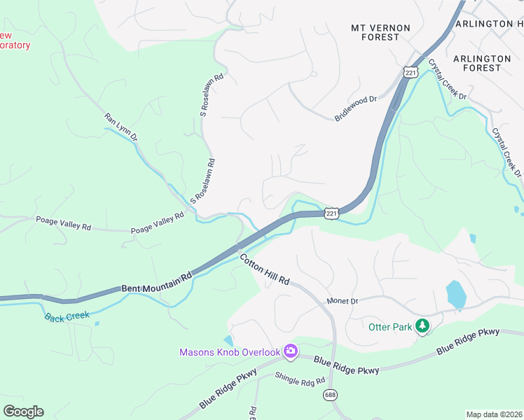 map of restaurants, bars, coffee shops, grocery stores, and more near 5817-5903 Sunnycrest Rd in Cave Spring