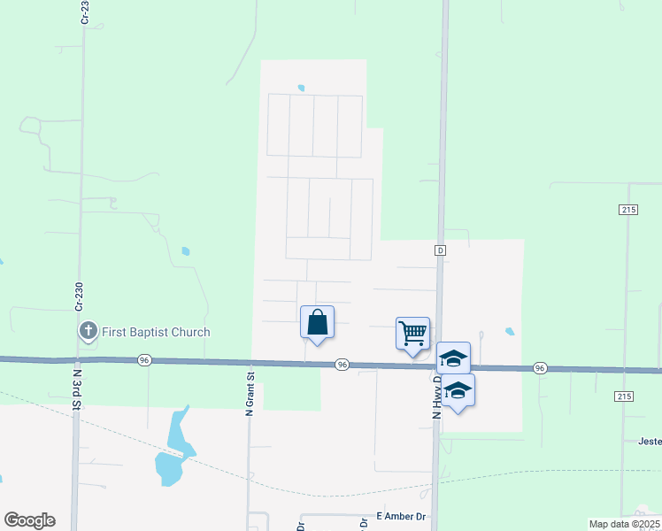 map of restaurants, bars, coffee shops, grocery stores, and more near 707 Sean Court in Oronogo