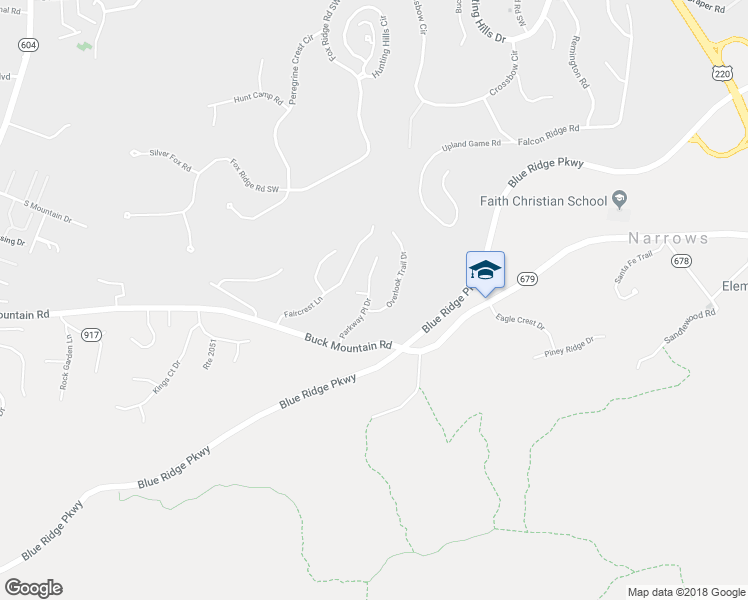 map of restaurants, bars, coffee shops, grocery stores, and more near 3908 Parkway Place Drive in Roanoke