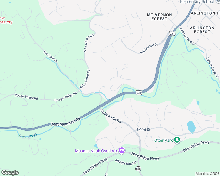 map of restaurants, bars, coffee shops, grocery stores, and more near 5903 Sunnycrest Road in Cave Spring