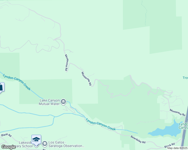 map of restaurants, bars, coffee shops, grocery stores, and more near 19375 Montevina Road in Los Gatos