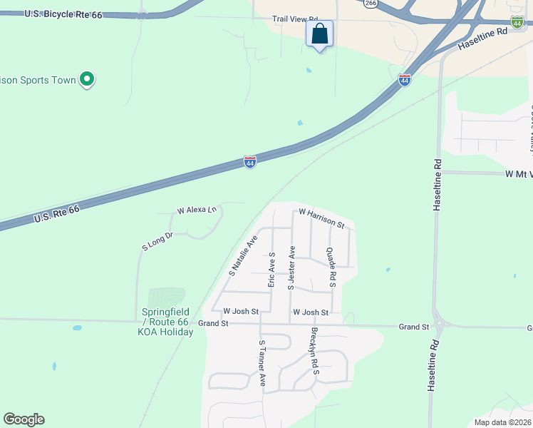 map of restaurants, bars, coffee shops, grocery stores, and more near 798 South Eric Street in Springfield