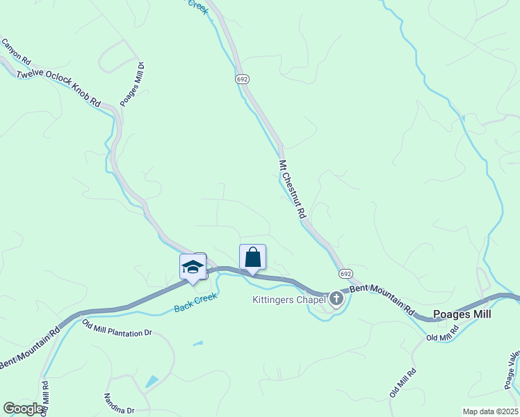 map of restaurants, bars, coffee shops, grocery stores, and more near 7045 Highfields Farm Trail in Roanoke