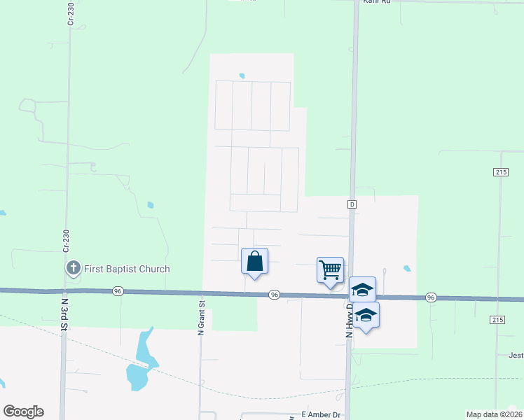 map of restaurants, bars, coffee shops, grocery stores, and more near 707 Sean Court in Oronogo