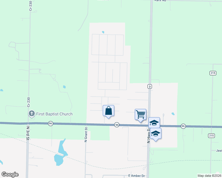 map of restaurants, bars, coffee shops, grocery stores, and more near 707 Sean Court in Oronogo