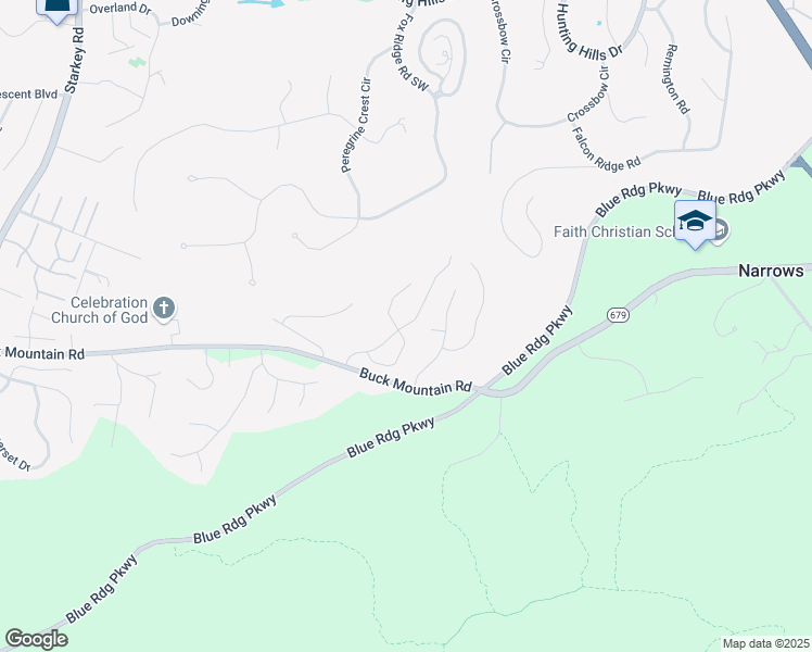 map of restaurants, bars, coffee shops, grocery stores, and more near 4307 Faircrest Lane in Cave Spring