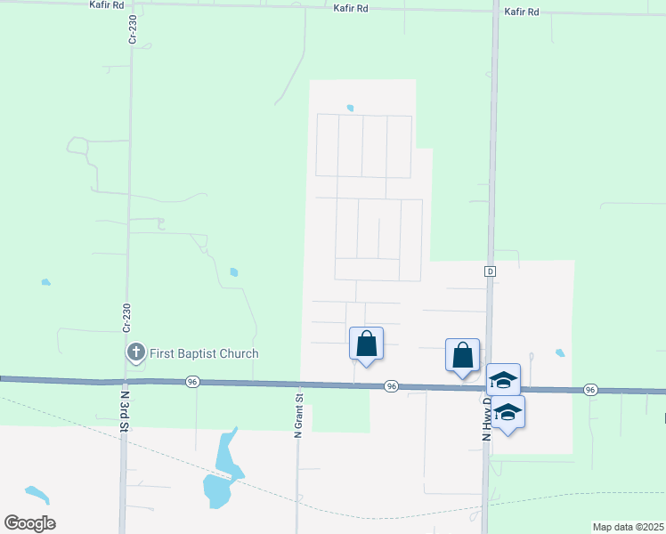 map of restaurants, bars, coffee shops, grocery stores, and more near Ty Court in Oronogo