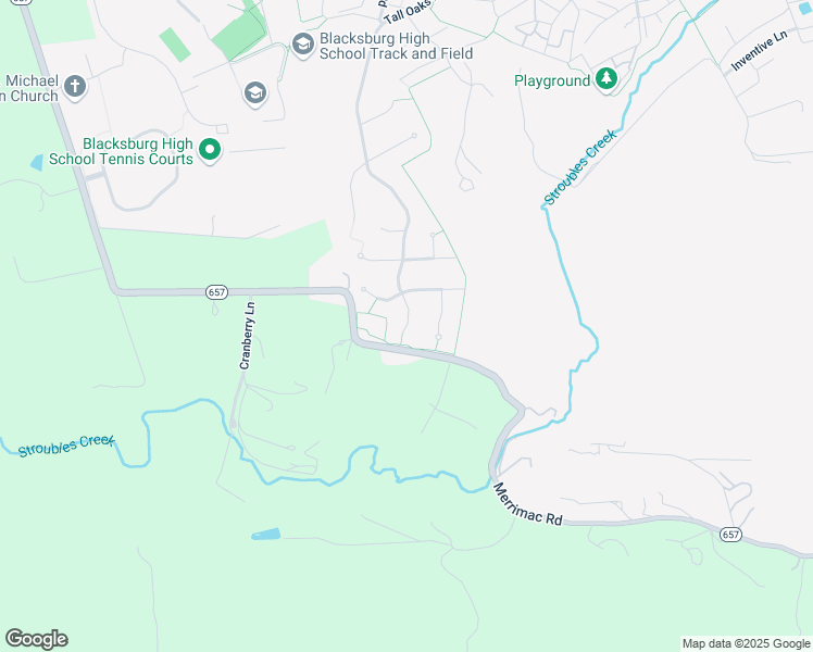 map of restaurants, bars, coffee shops, grocery stores, and more near 3003 Wakefield Drive in Blacksburg