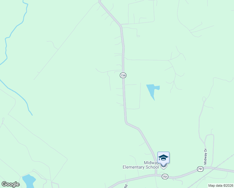 map of restaurants, bars, coffee shops, grocery stores, and more near 4946 Midway Road in Church Road